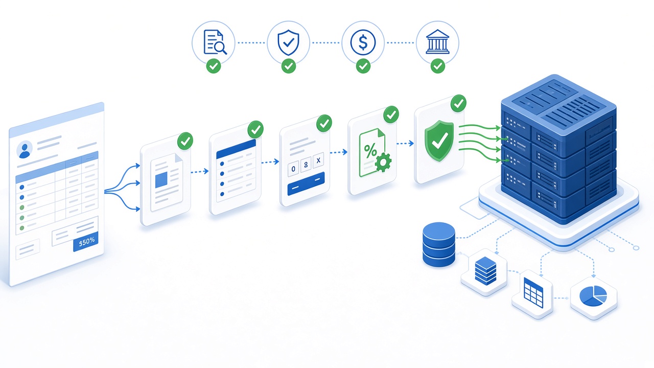 Invoice data validation pipeline from OCR to accounting system