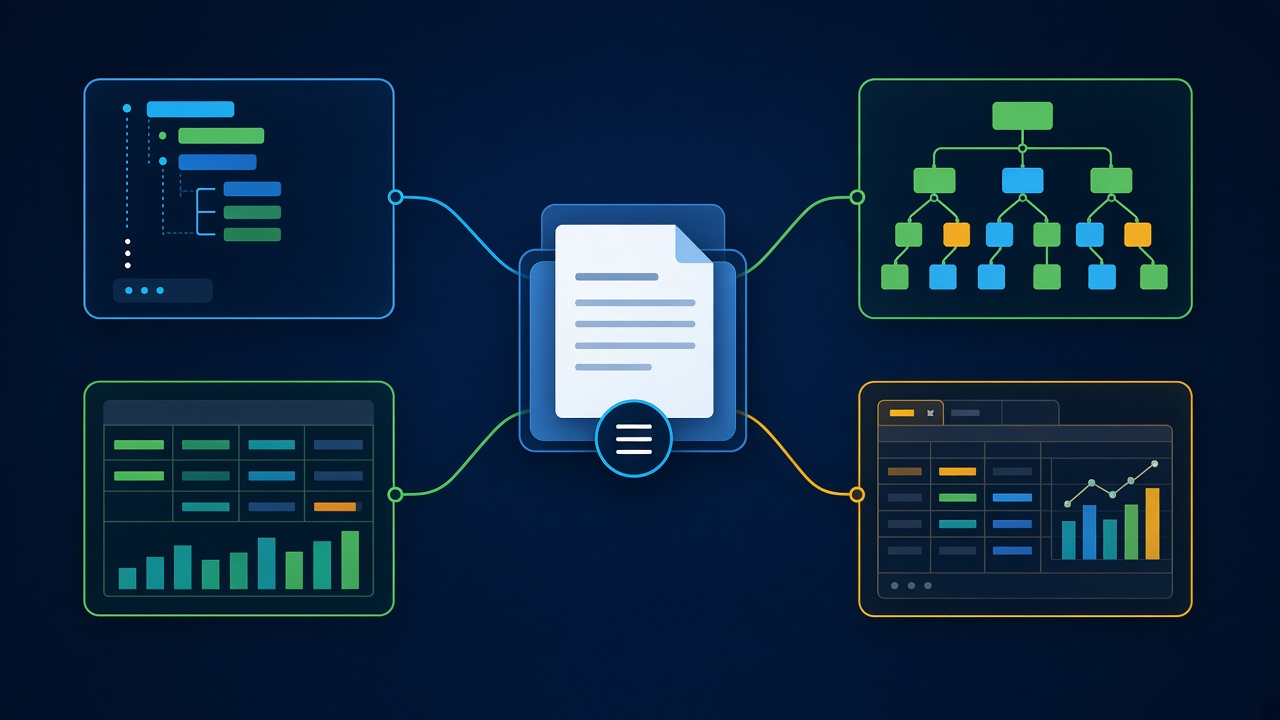 Document data connected to API, enterprise, analytics, and spreadsheet destinations