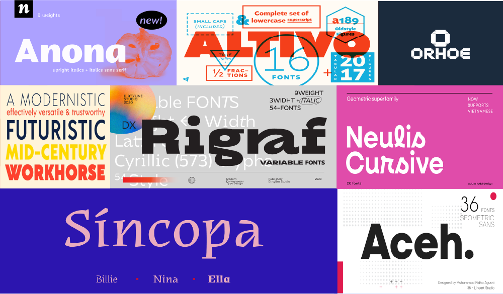 Top 42 Modern Fonts for  Trendy Designs in 2024